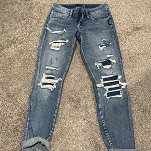 Silver boyfriend jeans